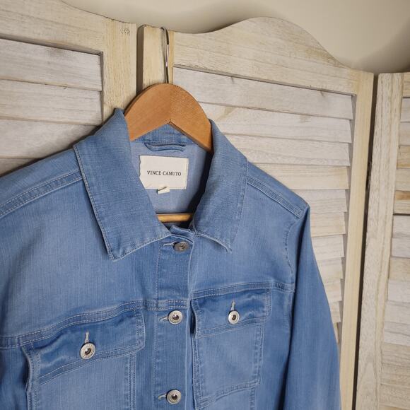 Vince Camuto Long Sleeve Jean Trucker Jacket Women’s Size Small Soft Denim 4 / 6 - Picture 4 of 10
